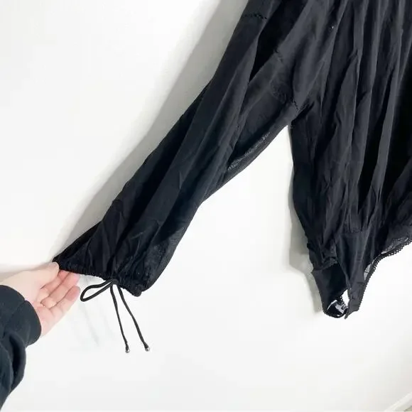 FREE PEOPLE Solid Sundown Bodysuit in Black Small NWT - Picture 3 of 8